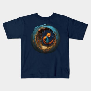 fox art Kids T-Shirt